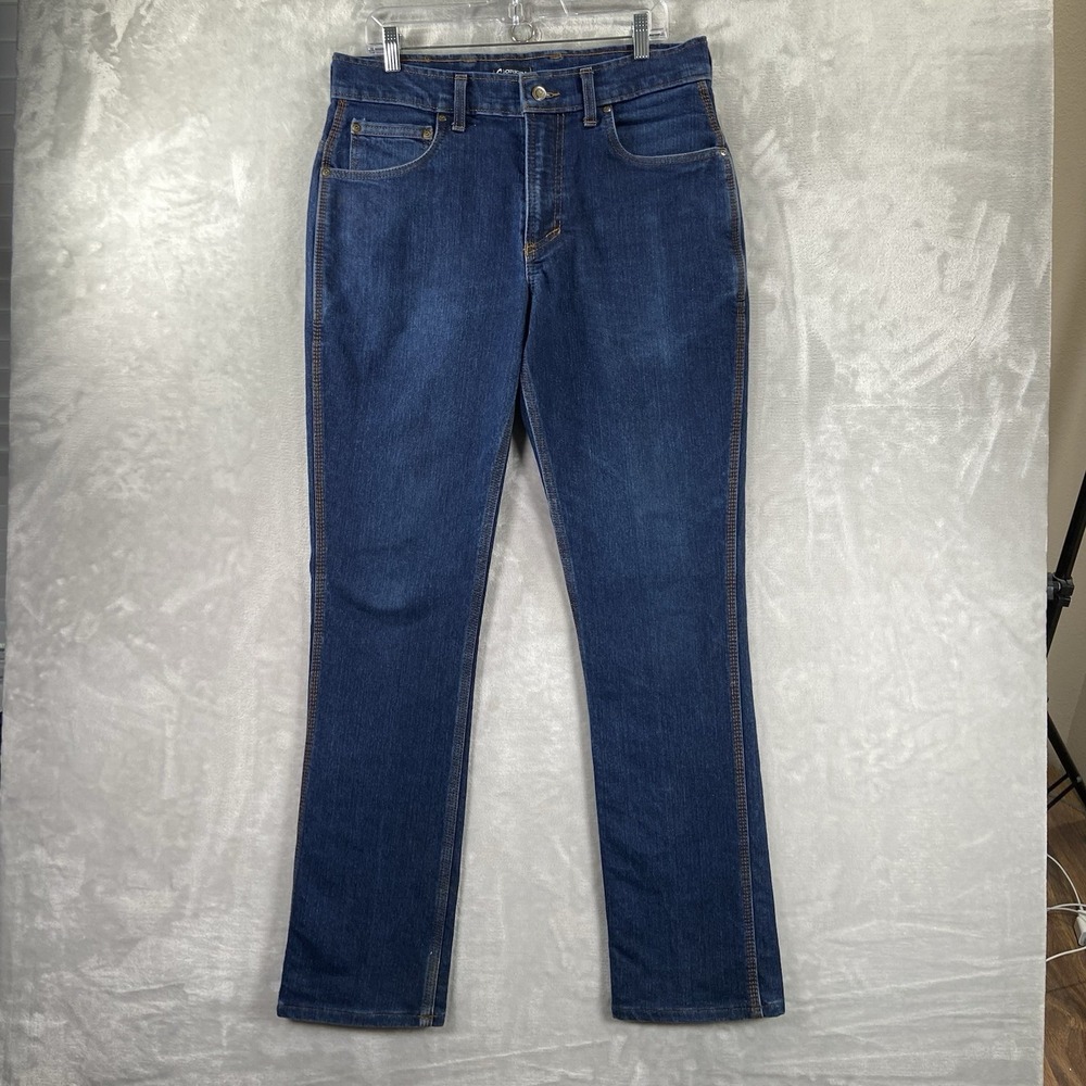 Origin Jeans men's 34x33 Legit Fit Slim Straight Denim Blue Stretch Blend USA